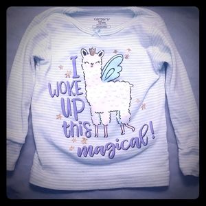 Slightly used baby girl Carter's top PJ